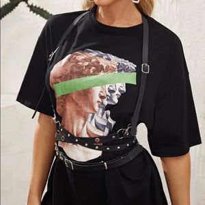 Faux Leather Body Chain